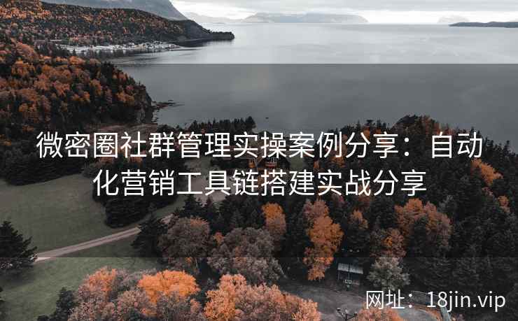 微密圈社群管理实操案例分享：自动化营销工具链搭建实战分享
